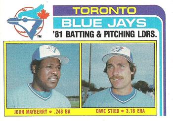 Blue Jays TL - John Mayberry/Dave Stieb