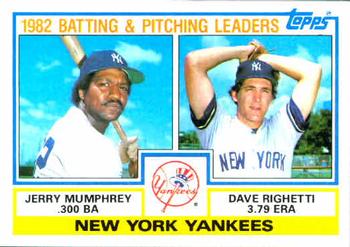 Yankees TL - Jerry Mumphrey / Dave Righetti