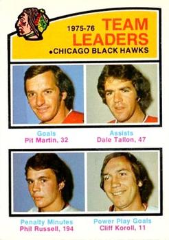 Blackhawks Leaders - Phil Russell / Dale Tallon / Cliff Koroll / Pit Martin