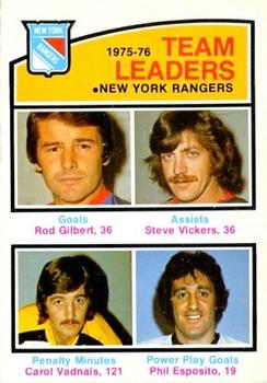 Rangers Leaders - Phil Esposito / Steve Vickers / Rod Gilbert / Carol Vadnais