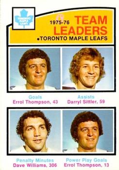 Maple Leafs Leaders - Errol Thompson / Darryl Sittler / Dave Williams