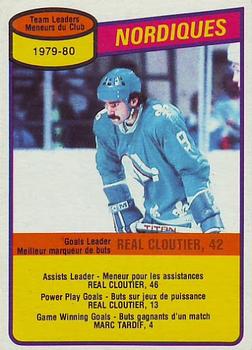 Real Cloutier/ Nordiques Scoring Leaders/ (checkli