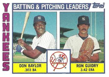 Yankees TL - Don Baylor / Ron Guidry