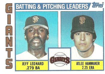Giants TL - Jeff Leonard / Atlee Hammaker