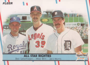 All Star Righties - Bret Saberhagen/Mike Witt/Jack Morris