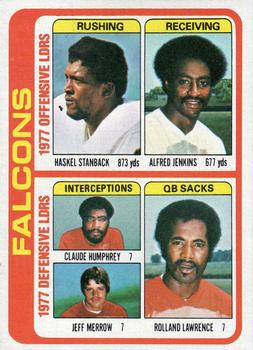 Atlanta Falcons TL - Haskel Stanback / Alfred Jenkins / Claude Humphrey / Jeff Merrow / Rolland Lawrence
