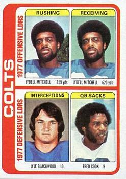 Baltimore Colts TL - Lydell Mitchell / Blackwood / Fred Cook