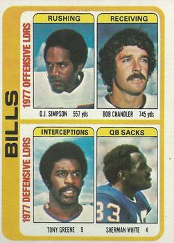 Buffalo Bills TL - O.J. Simpson / Bob Chandler / Tony Greene / Sherman White