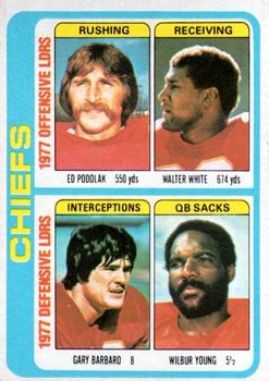 Kansas City Chiefs TL - Ed Podolak / Walter White / Gary Barbaro / Wilbur Young