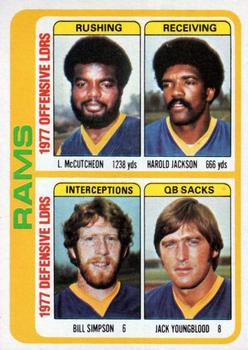 Los Angeles Rams TL - Lawrence McCutcheon / Harold Jackson / Bill Simpson / Jack Youngblood