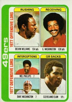 San Francisco 49ers TL - Delvin Williams 	Gene Washington / Mel Phillips / Dave Washington / Cleveland Elam