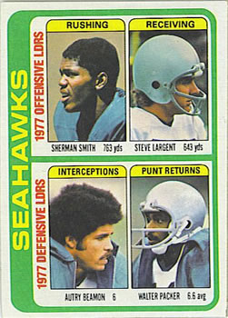 Seattle Seahawks TL - Steve Largent / Sherman Smith / Autry Beamon / Walter Packer