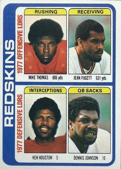 Washington Redskins TL - Ken Houston / Mike Thomas / Jean Fugett / Dennis Johnson
