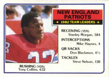 New England Patriots TL - Tony Collins