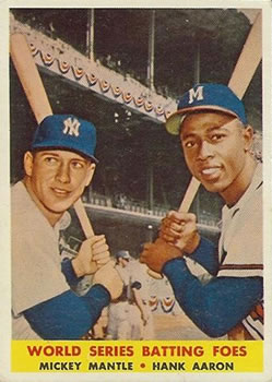 World Series Batting Foes - Mickey Mantle / Hank Aaron