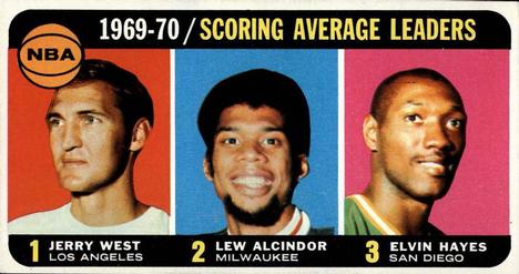 Scoring Average Leaders - Lew Alcindor / Jerry West / Elvin Hayes