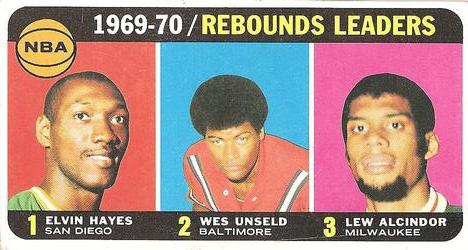 Rebounds Leaders - Lew Alcondor / Wes Unseld / Elvin Hayes