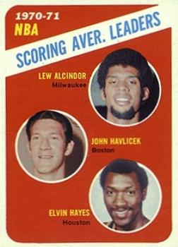 NBA Scoring Average Leaders - Lew Alcindor / John Havlicek / Elvin Hayes