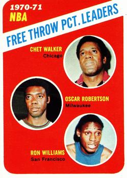 NBA F.T. Pct. Leaders - Oscar Robertson / Chet Walker / Ron Williams