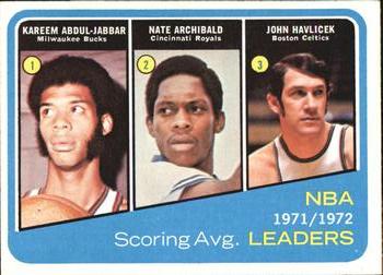 NBA Scoring Average Leaders - Kareem Abdul-Jabbar / Nate Archibald / John Havlicek