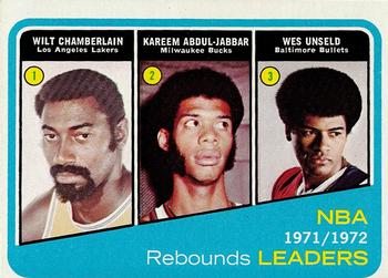 NBA Rebounds Leaders - Wilt Chamberlain / Kareem Abdul-Jabbar / Wes Unseld
