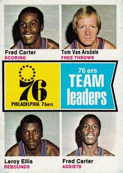 Philadelphia 76ers TL - Fred Carter / Tom Van Arsdale / Leroy Ellis