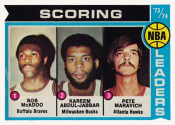 NBA Scoring Avg Leaders - Bob McAdoo / Kareem Abdul-Jabbar / Pete Maravich