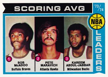 NBA Scoring Leaders - Bob McAdoo / Kareem Abdul-Jabbar / Pete Maravich