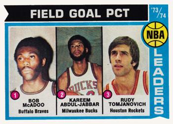 NBA FG Leaders - Bob McAdoo / Kareem Abdul-Jabbar / Rudy Tomjanovich
