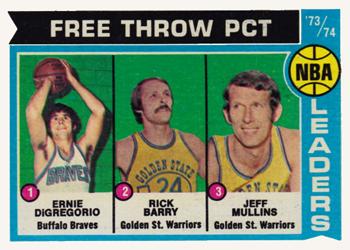 NBA F.T. Pct. Leaders - Rick Barry / Ernie DiGregorio / Jeff Mullins