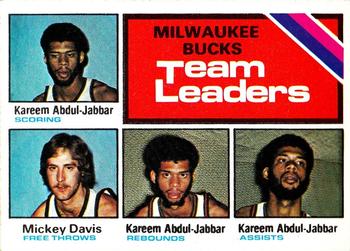 Milwaukee Bucks TL - Mickey Davis / Kareem Abdul-Jabbar