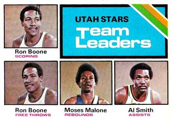 Utah Stars TL - Moses Malone / Ron Boone / Al Smith