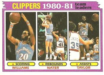 San Diego Clippers TL - Swen Nater / Freeman Williams / Brian Taylor