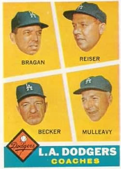 Dodgers Coaches - Bobby Bragan / Pete Reiser / Joe Becker / Greg Mulleavy