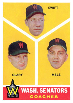 Senators Coaches - Bob Swift / Ellis Clary / Sam Mele