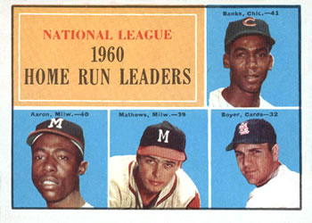 NL Home Run Leaders - Ken Boyer / Eddie Mathews / Hank Aaron / Ernie Banks