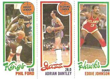 Phil Ford TL / Adrian Dantley TL / Eddie Johnson