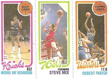 Micheal Ray Richardson TL / Steve Mix / Robert Parish TL