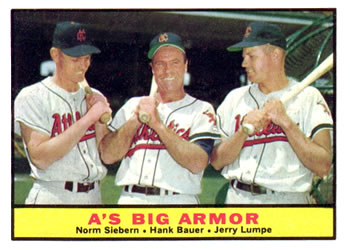 A's Big Armor - Jerry Lumpe / Hank Bauer / Norm Siebern