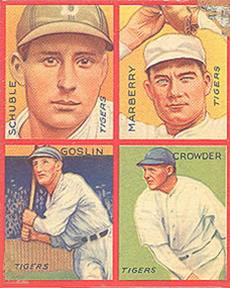 Heinie Schuble / Firpo Marberry / Goose Goslin / Alvin Crowder