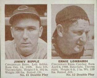 Johnny Ripple/ Ernie Lombardi