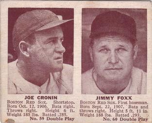 Joe Cronin/ Jimmy Foxx