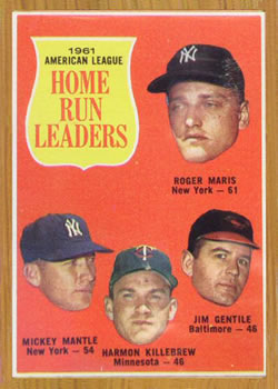 AL Home Run Leaders - Roger Maris / Mickey Mantle / Harmon Killebrew / Jim Gentile
