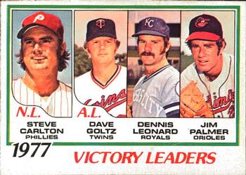 Victory Leaders - Steve Carlton / Dave Goltz / Dennis Leonard / Jim Palmer