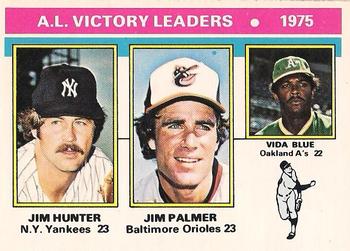 AL Victory Leaders - Jim Hunter / Jim Palmer / Vida Blue