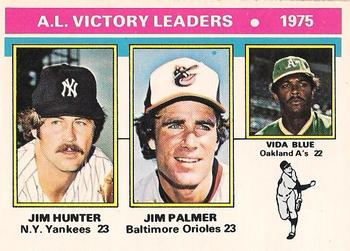 AL Victory Leaders - Jim Hunter / Jim Palmer / Vida Blue