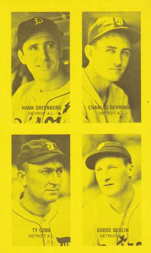 Ty Cobb / Charlie Gehringer / Goose Goslin / Hank Greenberg