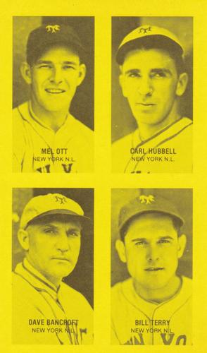 Dave Bancroft / Carl Hubbell / Mel Ott / Bill Terry