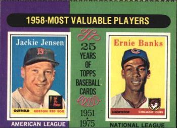 1958 MVP's - Jackie Jensen / Ernie Banks