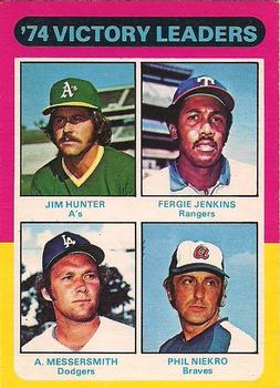 Victory Leaders - Jim Hunter / Phil Niekro / Andy Messersmith / Ferguson Jenkins